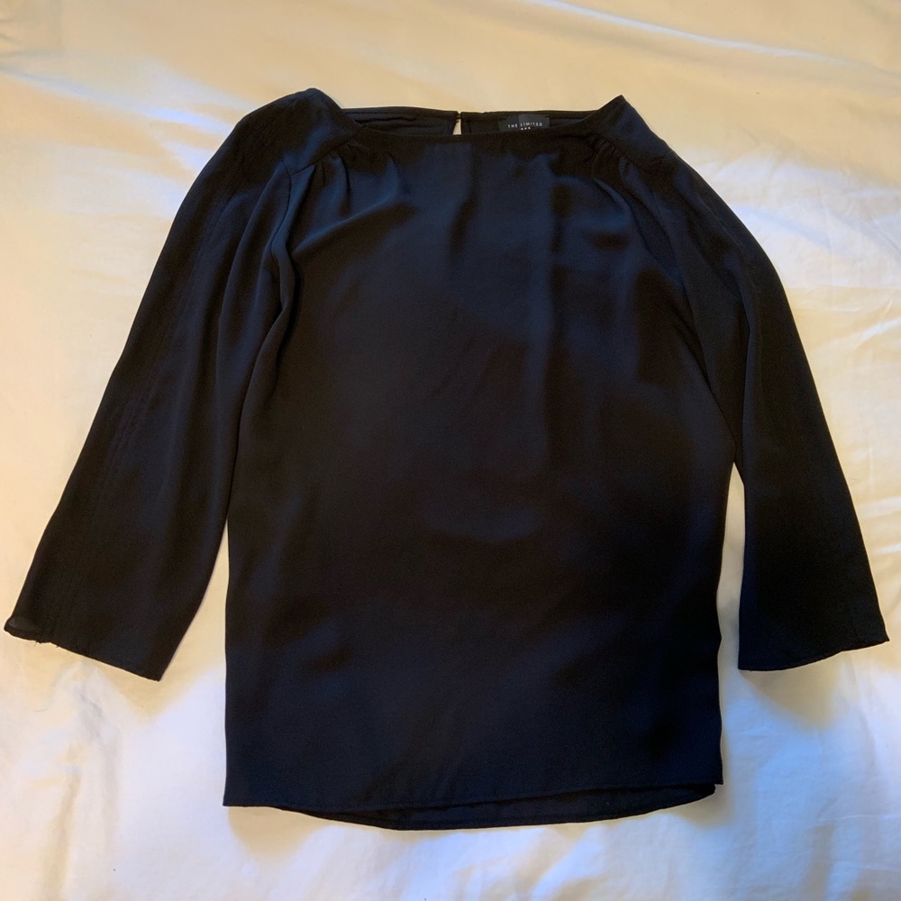 Black 3/4 sleeve blouse
